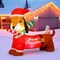 GOOSH 5 FT Christmas Inflatables Dachshund Dog with Built-in LEDs